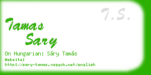 tamas sary business card