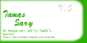 tamas sary business card